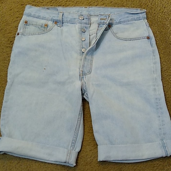 Mens vintage 501 levi's jeans shorts w34 - Picture 3 of 4